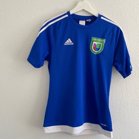 Adidas Univision Blue Short Sleeve Soccer Top - Picture 1 of 4